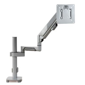 WS-ZL100-S Aluminium Alloy Single Desk Mount Gas Spring Monitor Stand Bracket With Pole