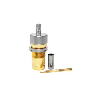 1.6-5.6 Female Bulkhead Connector for Flex2 Cable for Telecom Test Equipment and Broadcast Video Distribution