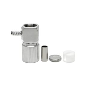 1.6-5.6 Male Right Angle Crimp Connector for Flex2 Low Loss Cable Space Saving for Compact WLAN Router GPS Tracker