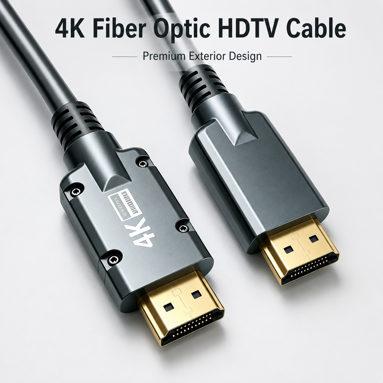3M-100M MALE-MALE AOC for 18Gbps Optical Fiber Cable PVC Jacket CCS/Gold Plated Conductor Foil Shielding 4K/60Hz