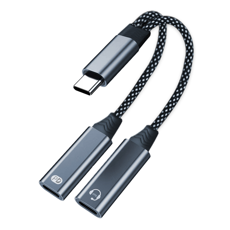 Type-C 2-in-1 Adapter OTG Multi-Function USB Drive Mouse Connection Extension Cable with Nylon Material and 12 Months Warranty