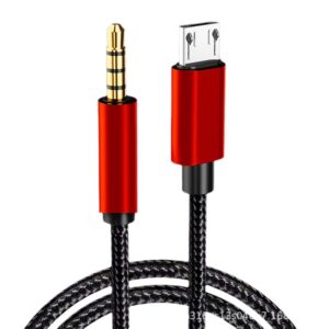 V8 Sound Card Live Streaming Cable: Micro-USB to 3.5mm Aux Audio Cable for Microphone & Android Phone Companion Playback