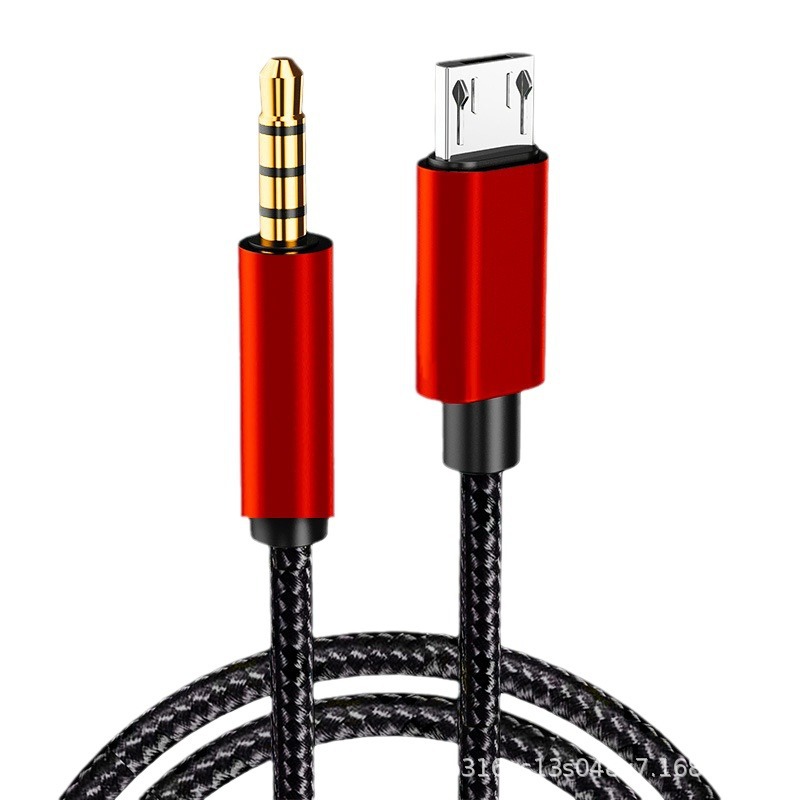 V8 Sound Card Live Streaming Cable: Micro-USB to 3.5mm Aux Audio Cable for Microphone & Android Phone Companion Playback