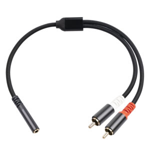 30CM 3.5mm Female RCA Male Gold-plated Bare Copper Conductor Stereo Audio Cable PVC Jacket for TV MP3 Players Speakers
