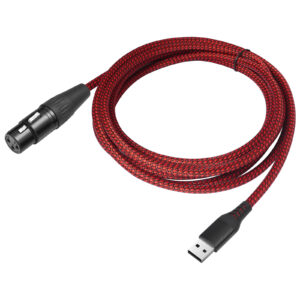 1m 2m 3m USB Male to XLR Female Audio Guitar/Mic Converter Braided Shielding ROHS Cable for Recording