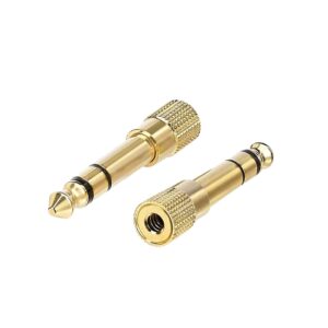 Gold Plated 6.35mm 1/4 Inch Male to 3.5mm 1/8 Inch Female Stereo Headphone Adapter Radio Connector