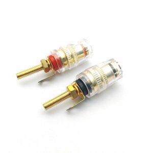 Gold Plated Speaker Amplifier Soldered Terminal Binding Post Connector for 4mm Banana Plug Jack