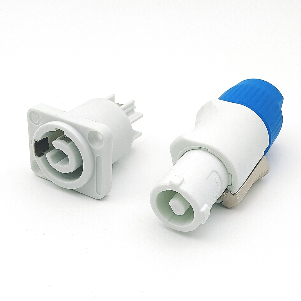 3 Pin AC Quick Lock Aviation Power Out Plug Socket Audio PowerCON Cable Connector for Stage Light LED Screen