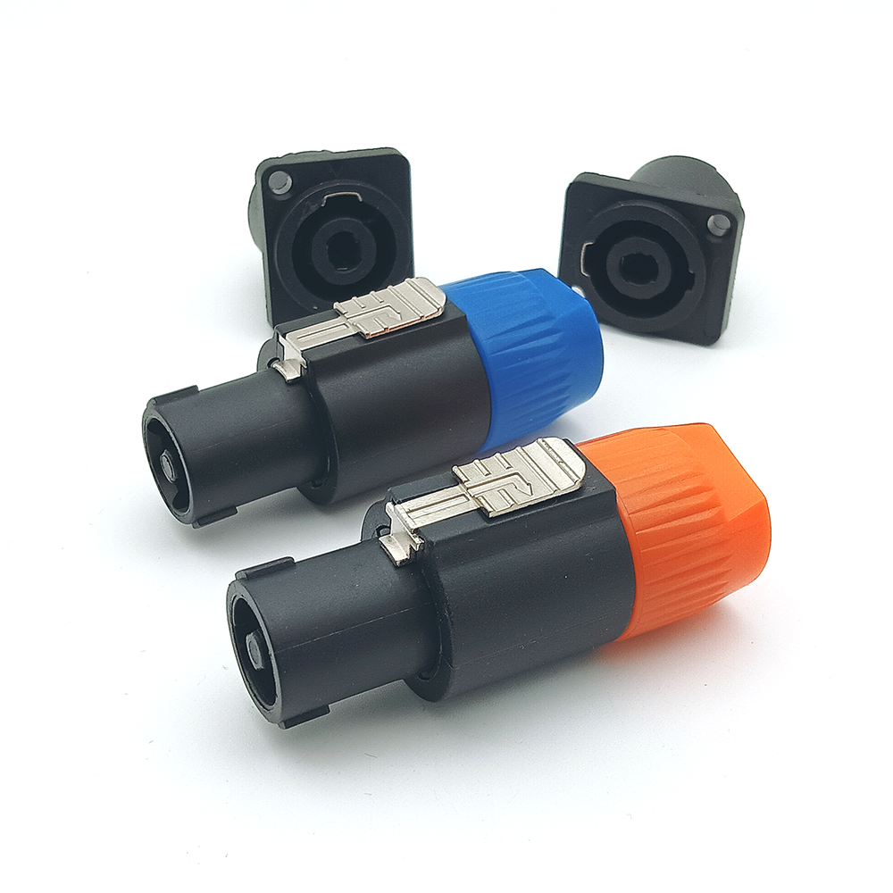 NL4FC 4 Pole 4 Pin Speakon Cable Amplifier Connector with Twist Lock Speaker Plug Audio Connector