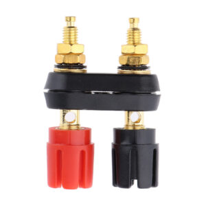 Zinc Alloy Dual Binding Post M5 Thread Power Terminal Binding Post Power Amplifier Dual Banana Plug Audio Connector