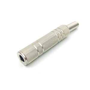 Straight 1/4" 6.35 mm Metal Female Solder Type Stereo Audio Speaker Guitar Cable Connector