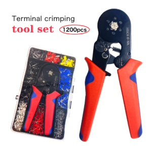 HSC8 6-4a square Wire Crimper Plier Set Cable Ferrule Crimping Tool Kit with 1200 Terminal