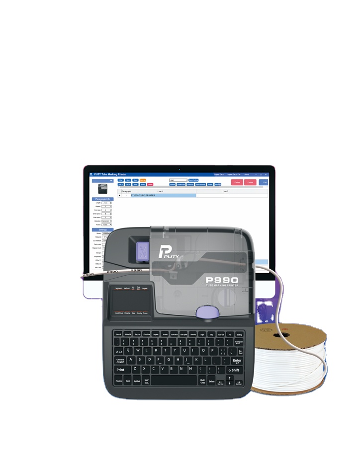 Digital Commercial Cable Wire Label Barcode Thermal Transfer Tube Marking Printer Tags Printing Machine Stock 1-Year