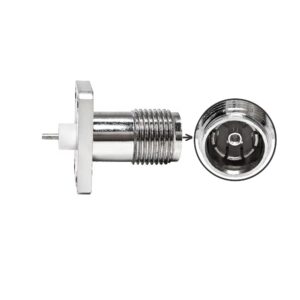 2.2-5 Four Hole Flange Microstrip Connector Precision RF Coaxial Adapter for Microwave Module