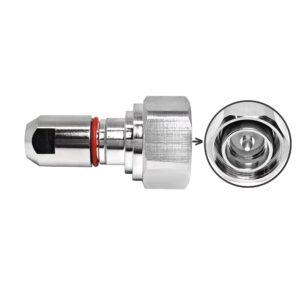4.3-10 Male Straight Connector for 1 / 4 Super Flexible Cable Low PIM for 5G Small Cell Indoor DAS Base Station