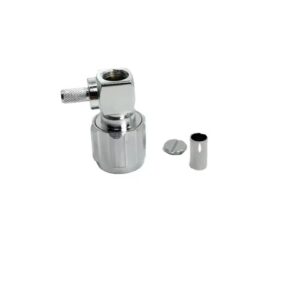 50 Ohm RF Coaxial N-Type Male Plug Right Angle Crimp Connector for RG142 RG223 Coaxial Cable