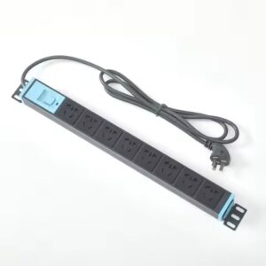 6/8 Ports Aluminium Alloy Black 1U Power Distribution Unit (PDU) with Switch IP66 Rated 16A for 19-Inch Server Rack Application