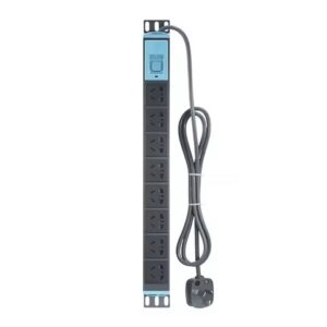 8 Port 10/16A PDU Power Strip 240v Premium Power Distributor with Integrated Copper Bar Connection for Server Rack Data Centers