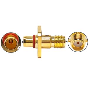 BMA male to SMA female square-flange RF adapter