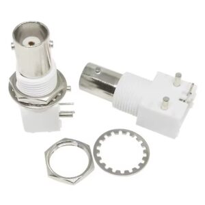 BNC Female Connector White Q9 BNC Connector Video Monitoring Socket