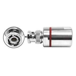BNC Male Clamp Connector for RG217 Coaxial Cable Heavy Duty 50 Ohm for Broadcast Transmitter & High Power Test Equipment