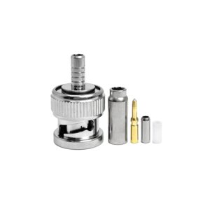 BNC Male Crimp Connector for FLEX2 Low Loss Cable for WiFi Antenna CCTV Camera and RF Test Equipment