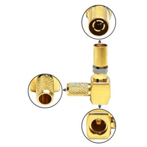 C2 Male Right Angle Connector for RG58 & LMR195 Cable Compact Design for Cellular / Mobile Phone RF Test & Calibration