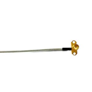 Cable Assembly SMA Female 2Hole Flange Right Angle to MCX Male Connector Ensuring Long-distance Transmissions for 086 Cable