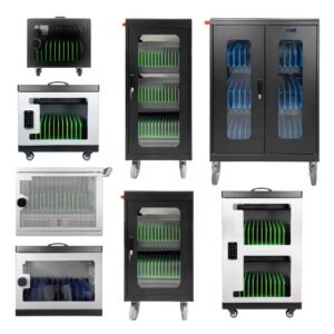 Educational Equipment 15/30/45/60 Bays Tablet Laptop CE Charging Cabinet Rack Trolley Charging Cart Factory Direct Customized