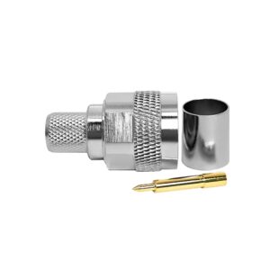 Hexagon N Male Plug LMR400 Coaxial Cable Crimp Connector with Surge Protector Solder Pin in Stock ROHS