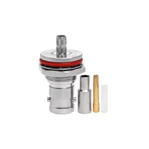 Industrial BNC Female Bulkhead RF Copper Contact Fits Thin Coaxial Cables RG174 and RG316 for Test Equipment & Instrumentation