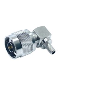 Marine Communication N-Type Male 90 Degree Connector Crimp to RG58 RG142 RG195 RG400 RG200 RG223 RF Coaxial Cable Adapter
