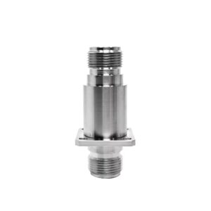 N Female 4-Hole Flange N Female 0-6GHz Gas Lightning Arrester Surge Protector ISO9001 / CE Certified 20kA for Base Station Antenna