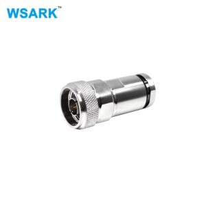 N Male RF Connector Clamp Type for LMR300 5DFB Coaxial Cable 50 Ohm Full Brass Waterproof Straight Plug for Antenna