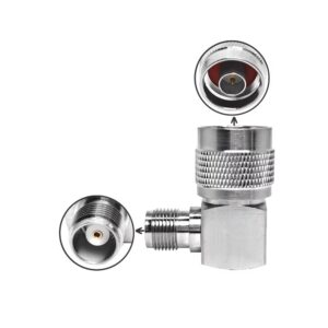 N Male to TNC Female Right Angle Adapter N-Type Plug to TNC Jack 90 Degree Brass Elbow RF Coaxial Connector