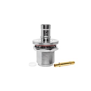 N-Type Female Bulkhead Connector for .250" 6.35mm Coax Cable N Jack Flange Mount RF Connector for Low Loss RF Cables