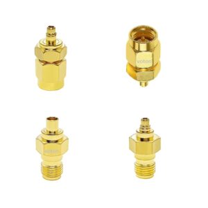 Pure Brass for SMA MMCX Coaxial Adapter Kit Male/Female RF Coax Connector for Antenna for RF Applications