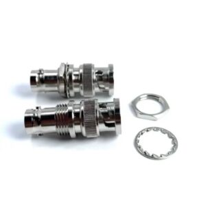 RF Adapter Two Way BNC Male Plug to BNC Female Bulkhead Adapter Connector for Stable signal Transmission