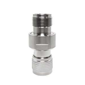 RF Adapter Type N Male to HN Female Straight Coaxial Adapter with Copper Contact IP55 Rated for Jumper Cables
