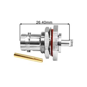 RF Coaxial BNC Connector Female RG405 Cable Waterproof Bulkhead Connector