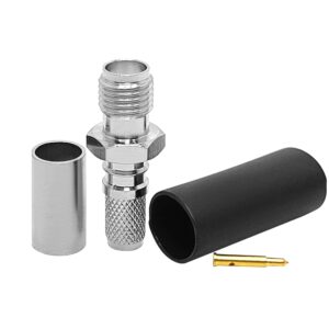 RF Coaxial Connector RP-SMA Female Jack Connector for LMR195 Cable