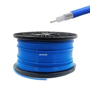 RF Impedance 141'' Semi-Flexible RF Blue FEP Jacket RG402 Coaxial Cable for Internal Jumpers of the Cabinet