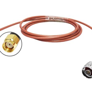 RP-SMA Male to N Male Cable Assembly with RG400 RF Coaxial Cable Low Loss for Test Equipment & Wireless System