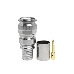 TNC Male Straight Crimp Connector for LMR400 RG8 H1000 Cable for Base Station Antenna Ham Radio and Outdoor Wireless