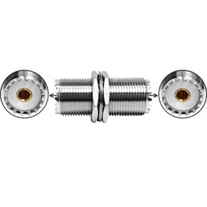 UHF Female to UHF Female Bulkhead Adapter SO239 for Ham Radio Marine Vessel Vehicle Mount Antenna and Coaxial Feeder